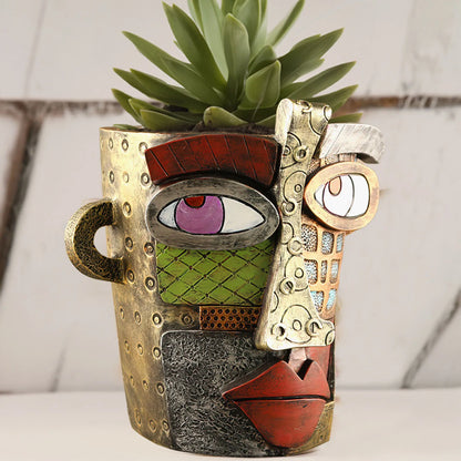 Colorful Ceramic Floral Planter Ornaments
