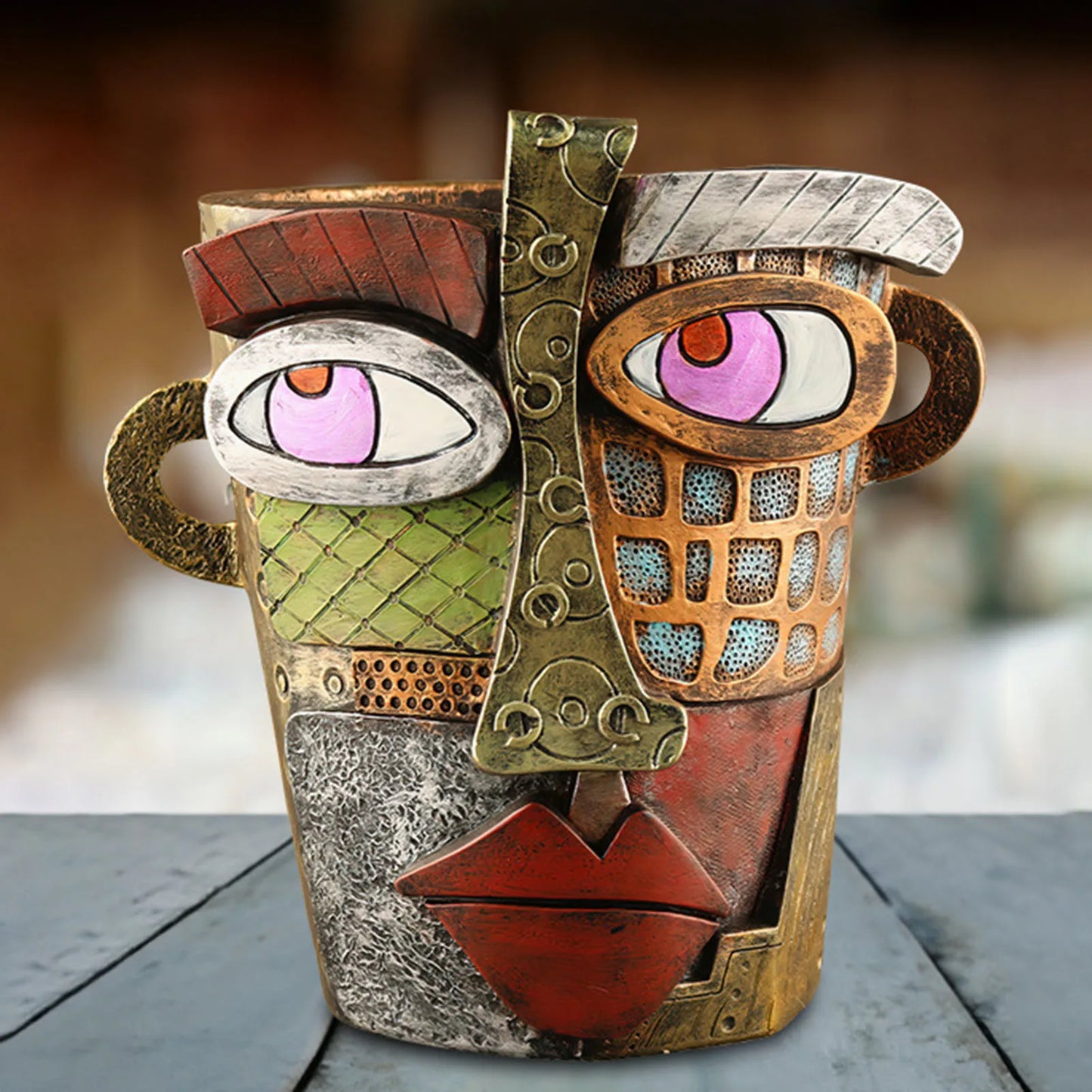 Colorful Ceramic Floral Planter Ornaments