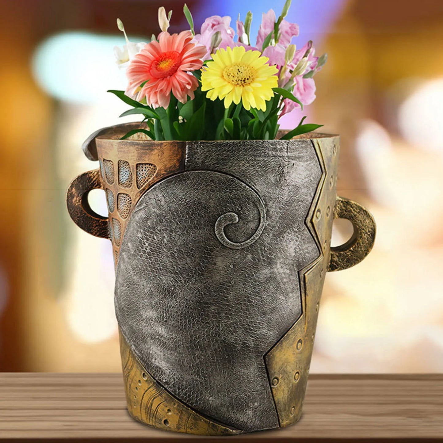 Colorful Ceramic Floral Planter Ornaments
