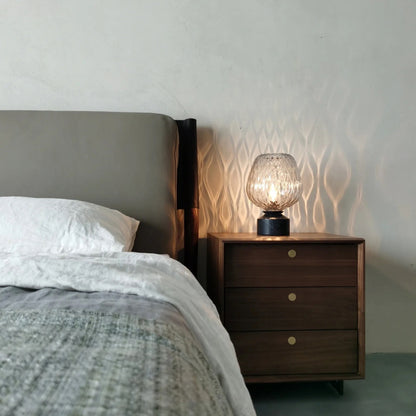 Stylish Table Lamp with Clear Glass Shade