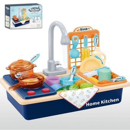 Kids Play Kitchen with Water Play and Cooking Toys