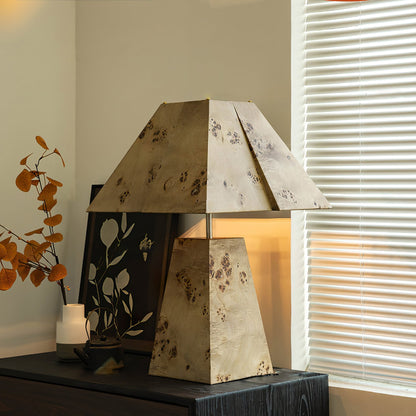 Natural Wood Desk Lamp