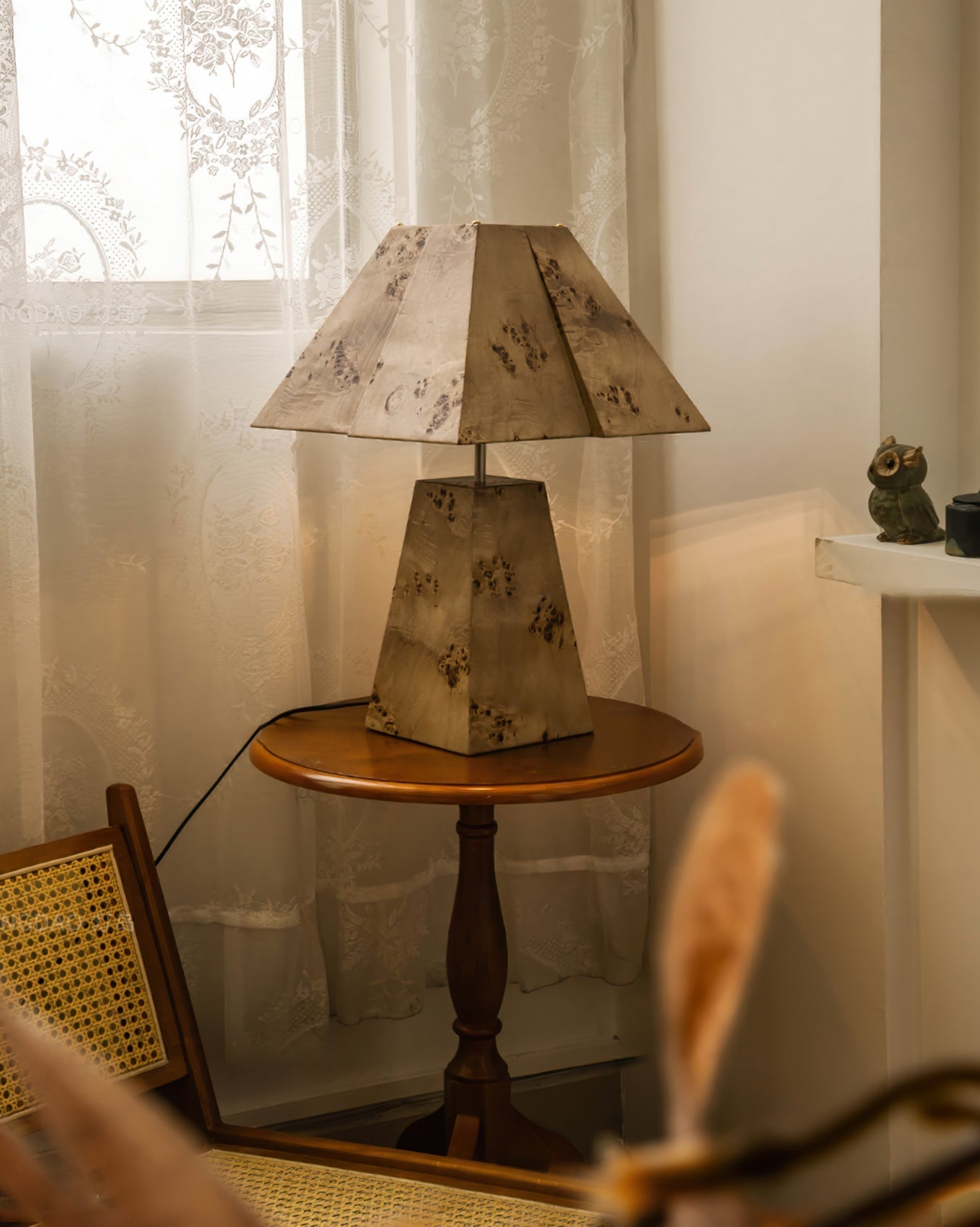 Natural Wood Desk Lamp