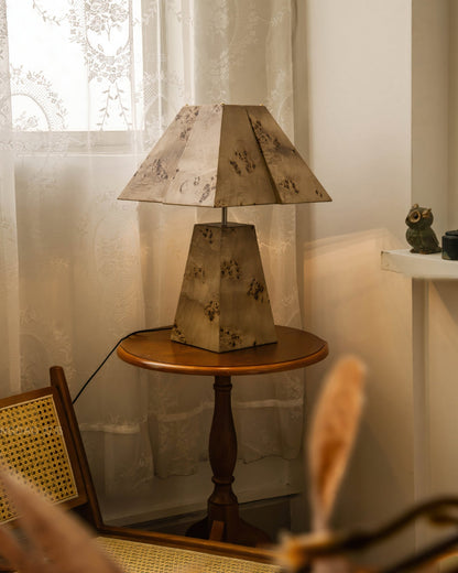 Natural Wood Desk Lamp