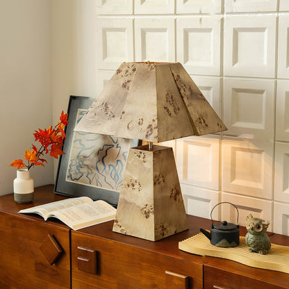 Natural Wood Desk Lamp