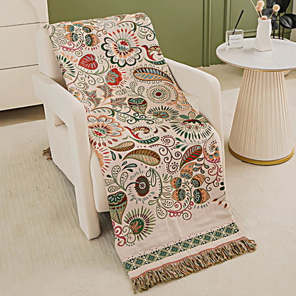 Colorful Double Sided Floral Throw Blanket