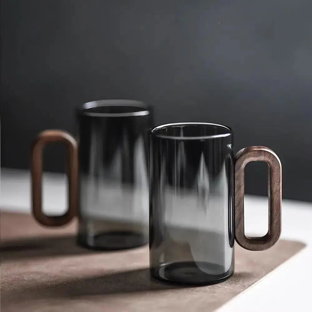 Clear Glass Teapot with Wood Handle - Fesara
