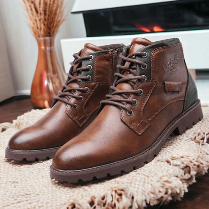 Classic Leather Mens Ankle Boots - Fesara