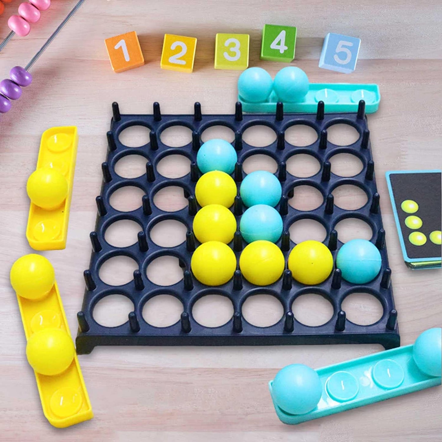 Exciting Family Board Game with 8 Colorful Balls