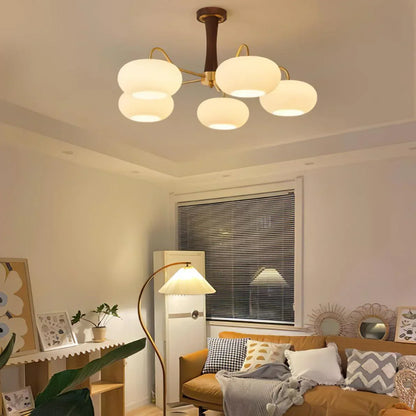 Rustic Orange Glass Pendant Lamp