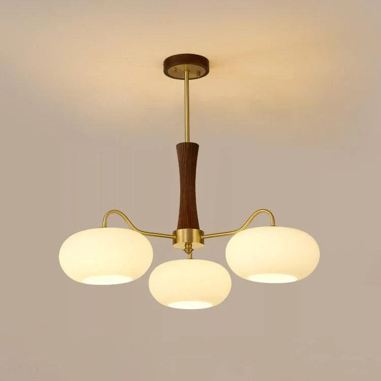 Rustic Orange Glass Pendant Lamp