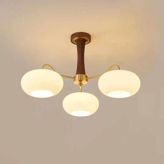 Rustic Orange Glass Pendant Lamp - Fesara
