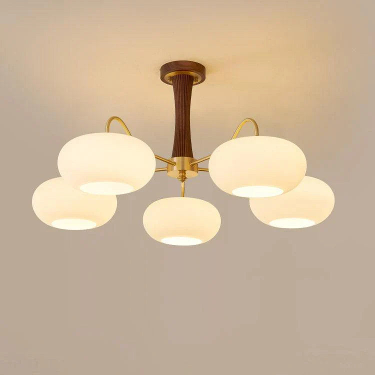 Rustic Orange Glass Pendant Lamp