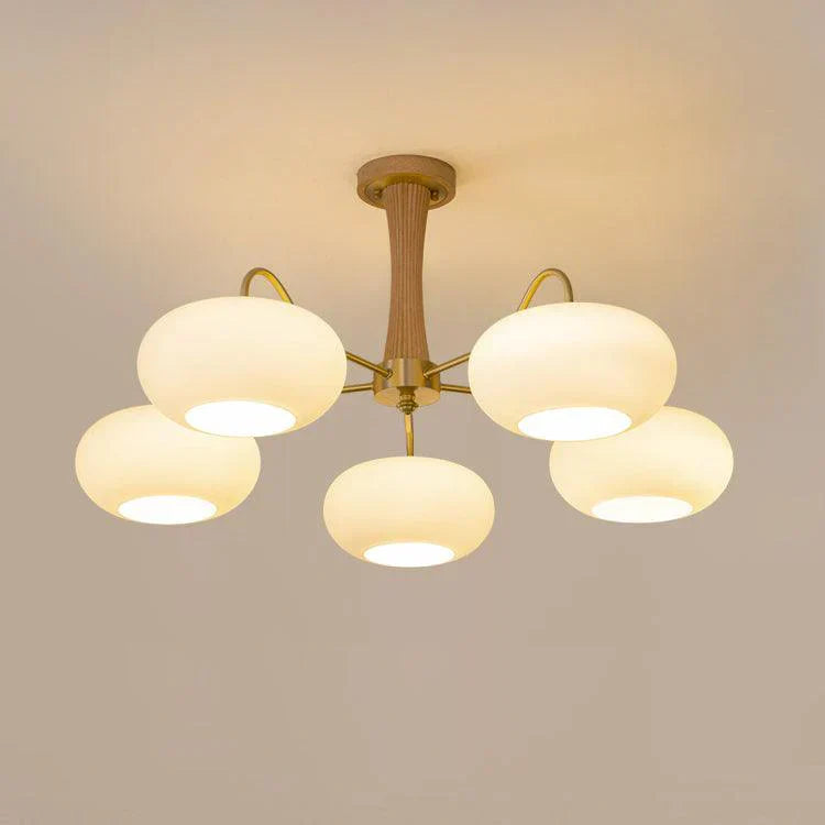 Rustic Orange Glass Pendant Lamp