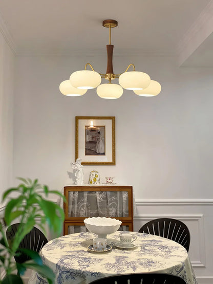 Rustic Orange Glass Pendant Lamp