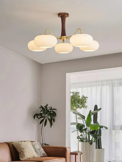 Rustic Orange Glass Pendant Lamp