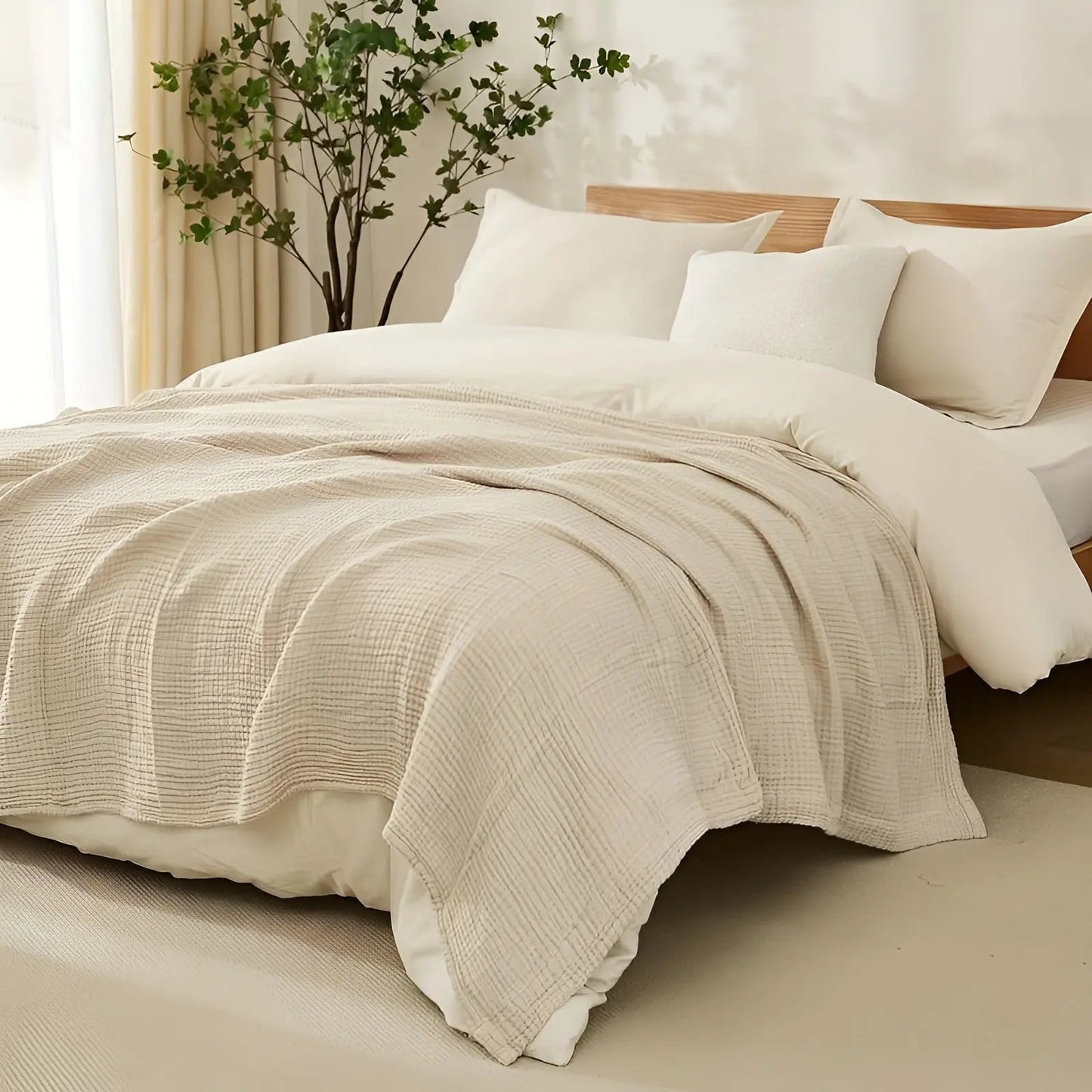 Soft Premium Cotton Throw Blanket for All Seasons