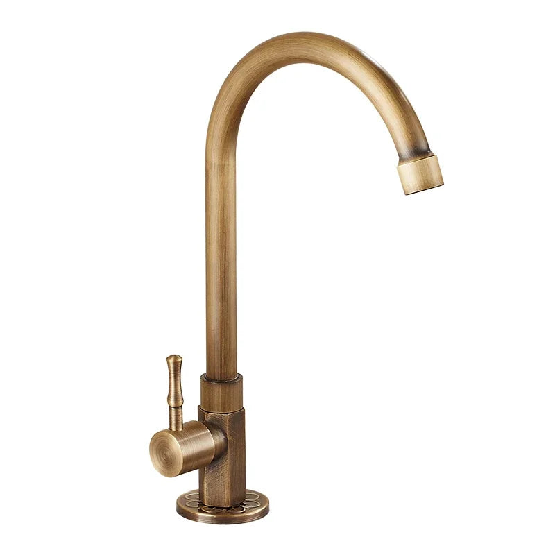 Vintage Style Gooseneck Kitchen Faucet