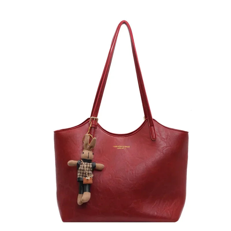 Stylish Women's Tote Bag with Charm - Chic and Roomy - Fesara