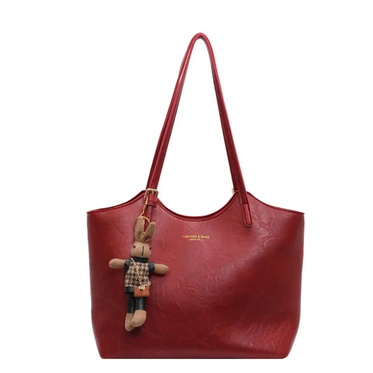 Stylish Women's Tote Bag with Charm - Chic and Roomy - Fesara