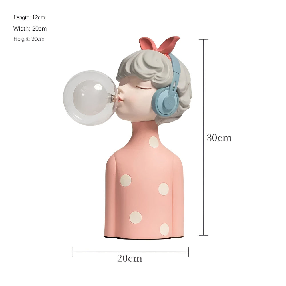 Colorful Girls Table Lamp with Cute Figurine Design