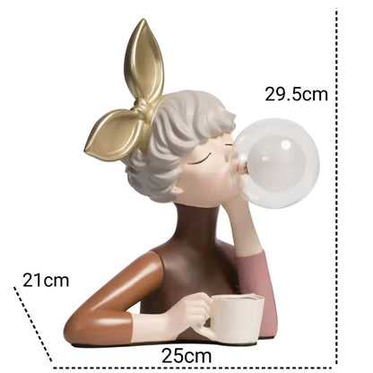 Colorful Girls Table Lamp with Cute Figurine Design