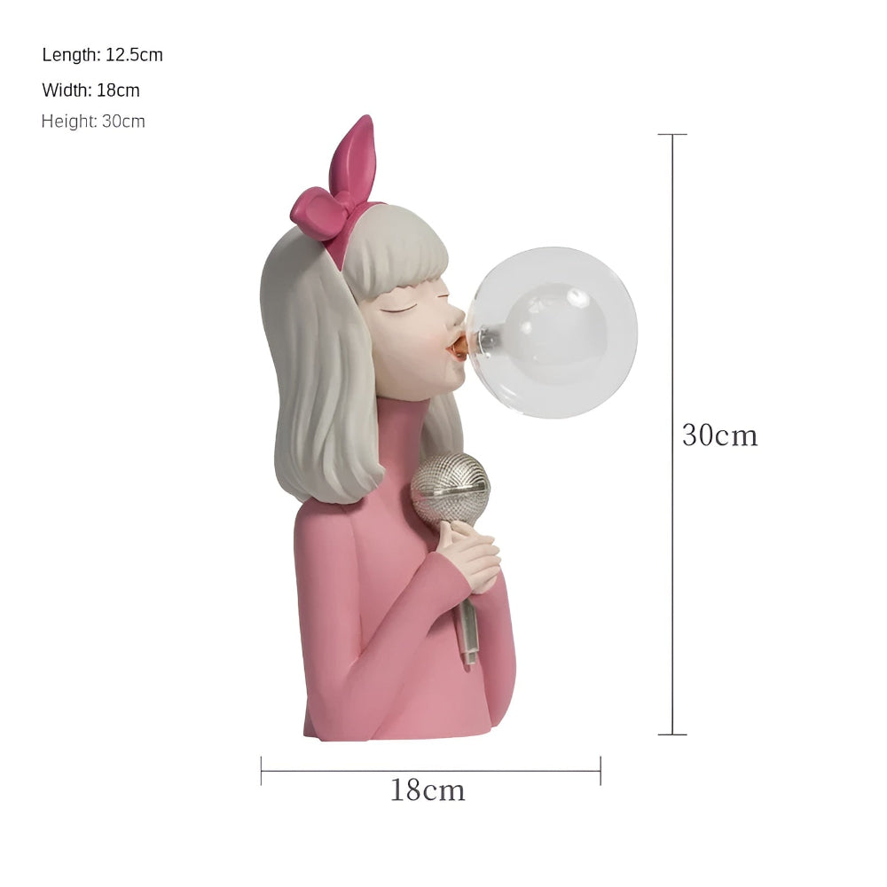 Colorful Girls Table Lamp with Cute Figurine Design