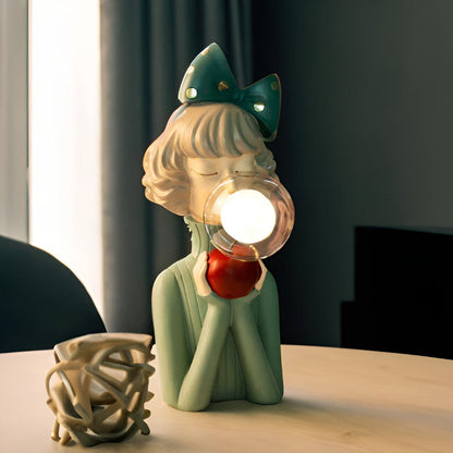 Colorful Girls Table Lamp with Cute Figurine Design