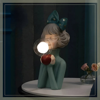 Colorful Girls Table Lamp with Cute Figurine Design