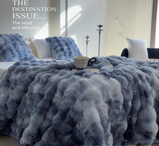 Soft Plush Multicolor Winter Throw Blanket - Fesara