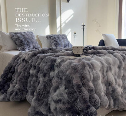 BubbleLux | Cozy Versatile Tie Dye Winter Throw Blanket 4