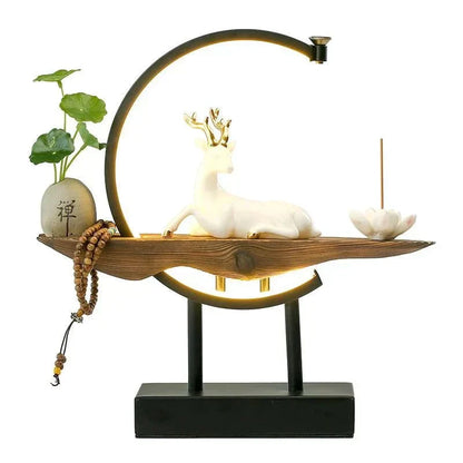 Serene Deer Tabletop Incense Lamp