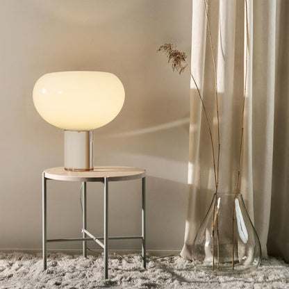 Stylish Table Lamp with Round Glass Shade