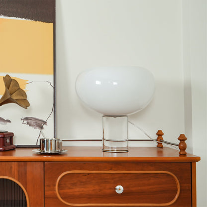Stylish Table Lamp with Round Glass Shade