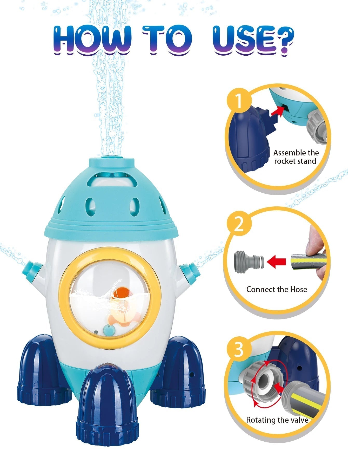Fun Kids Water Rocket Fountain Toy