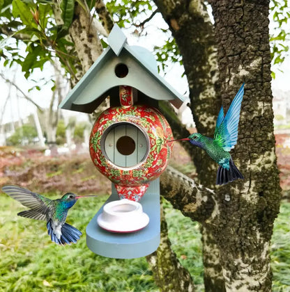 Vibrant Garden Bird Teapot House