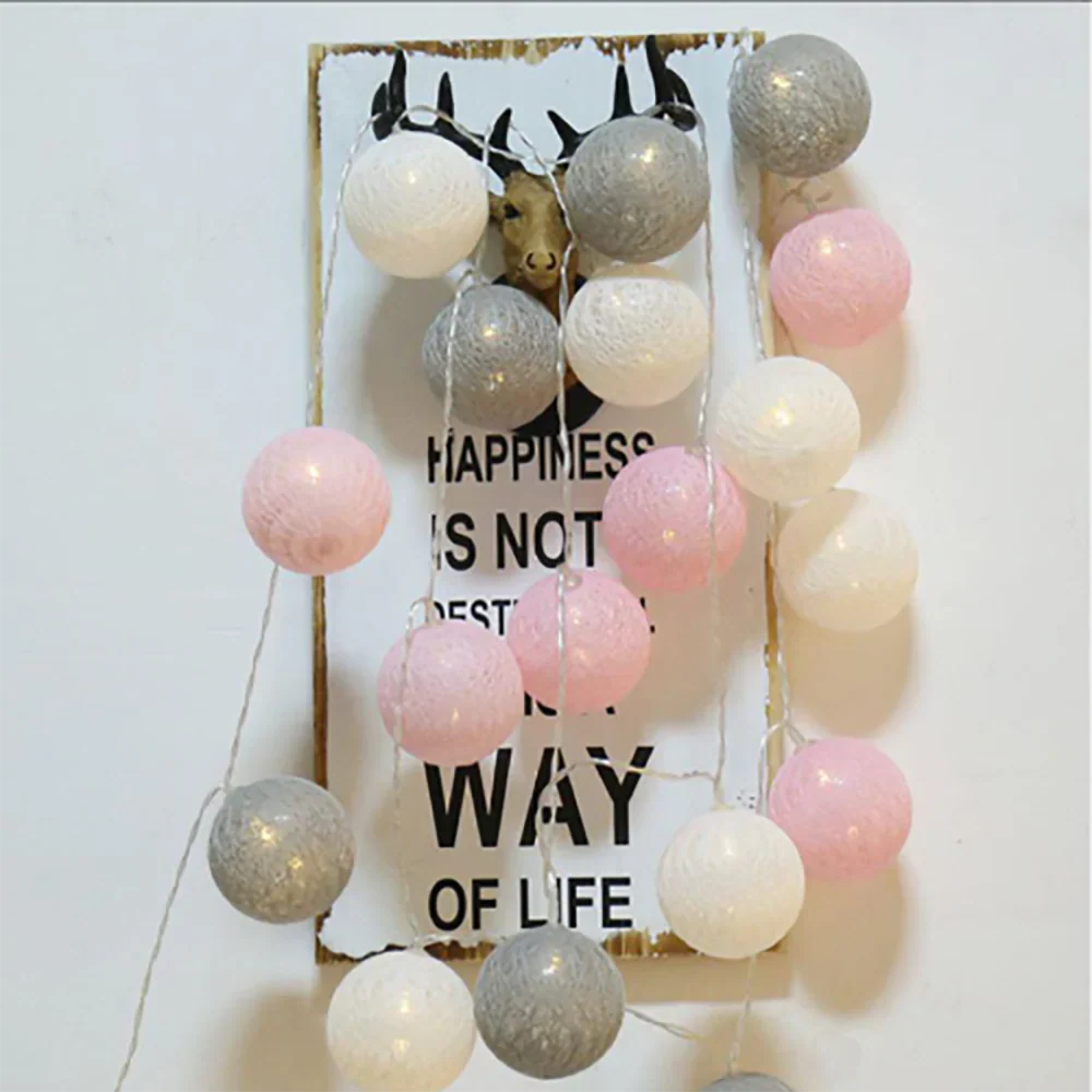 Fluffy White Cotton String Decor