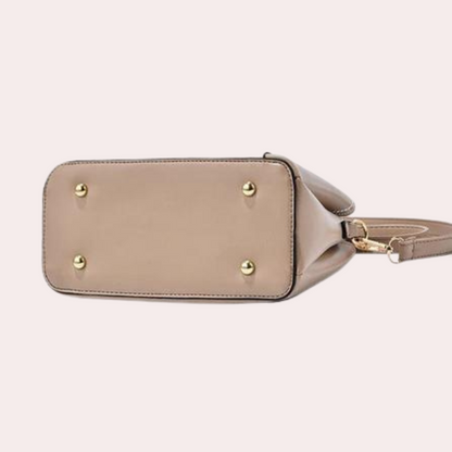 Luxury Leather Tote Handbag with Pockets