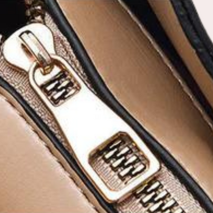 Luxury Leather Tote Handbag with Pockets