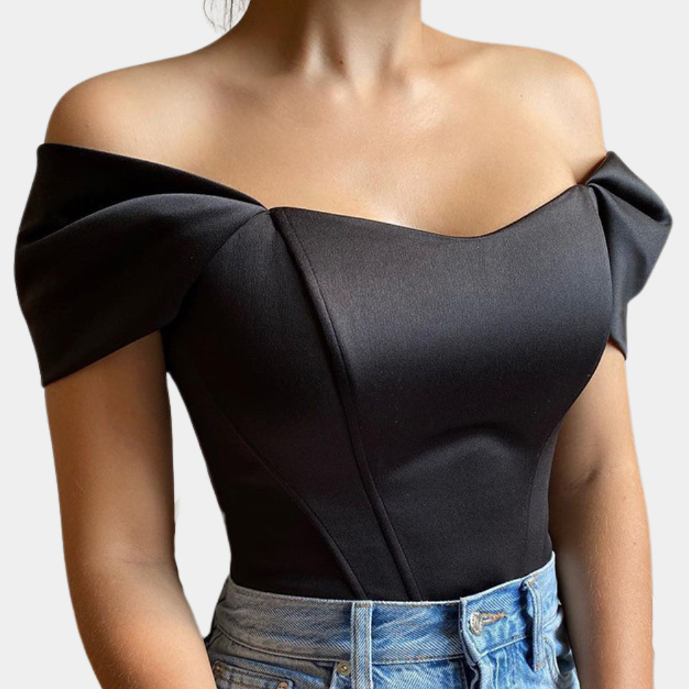 Variant image for Women's Off-Shoulder Top Purple Size M Cotton Blend-6