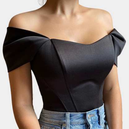 Variant image for Women's Off-Shoulder Top Purple Size M Cotton Blend-9