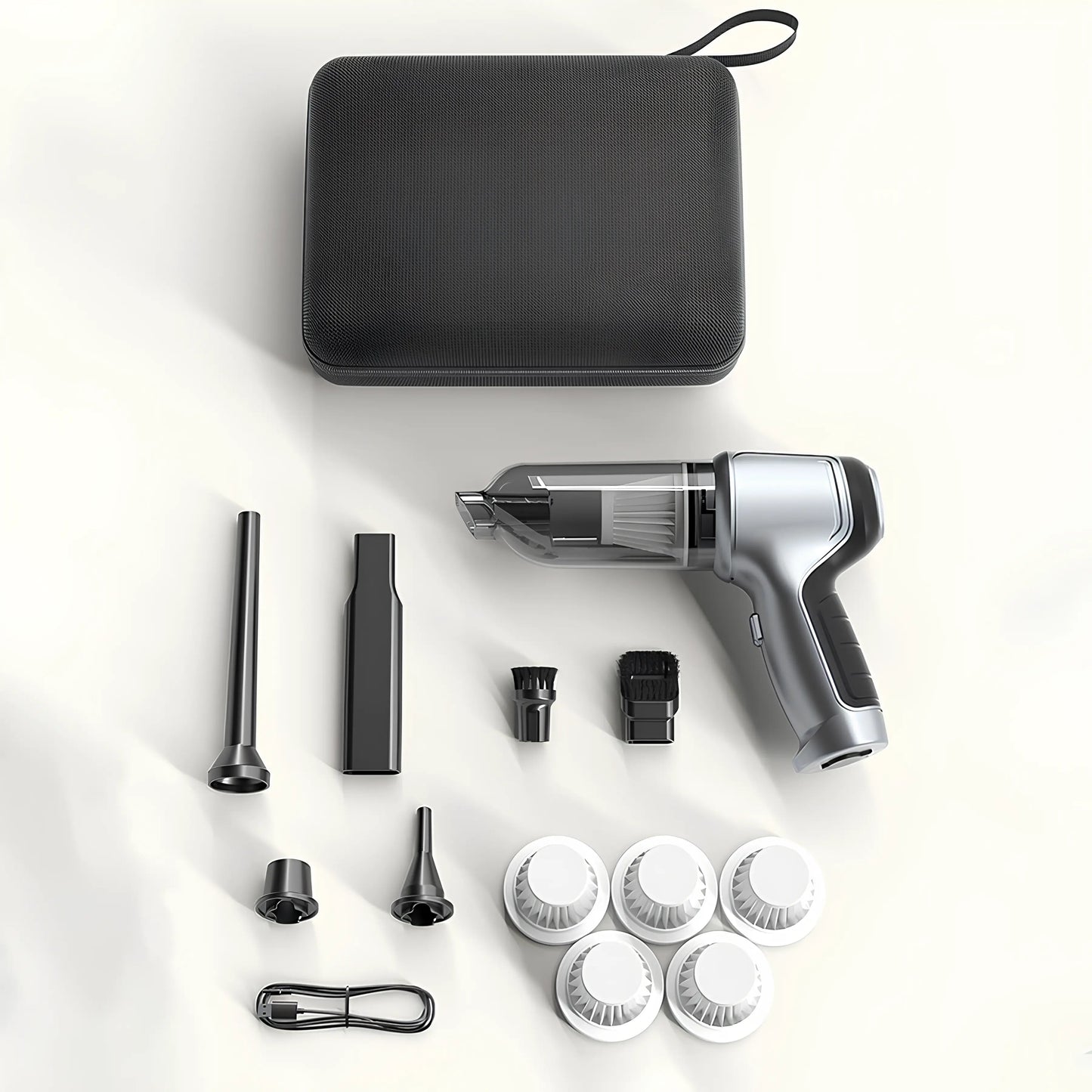 Portable Rechargeable Hand Vacuum for Home and Car - Fesara