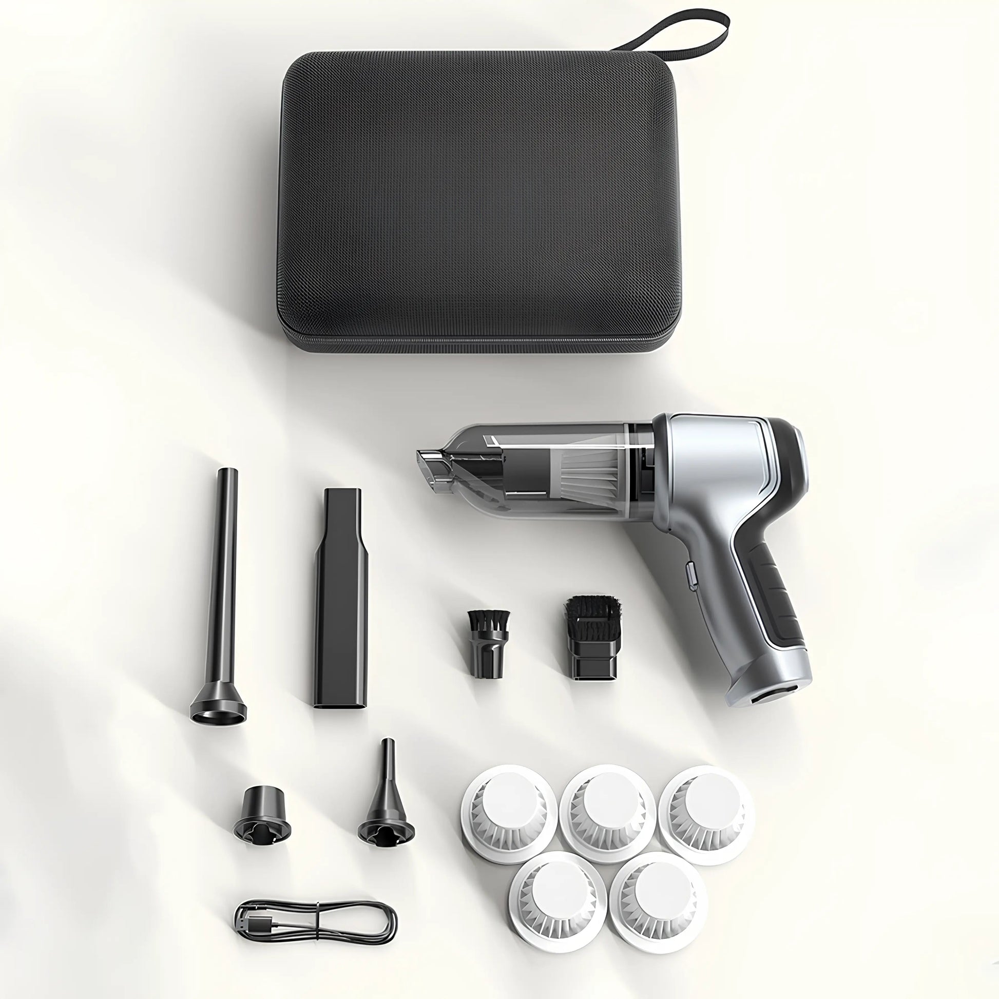 Portable Rechargeable Hand Vacuum for Home and Car - Fesara