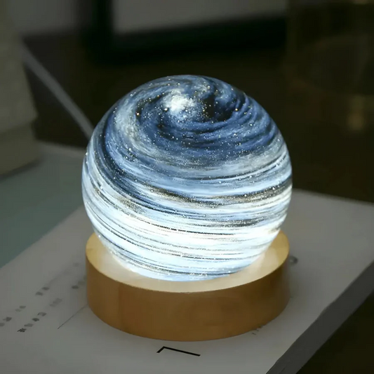 Colorful Globe Desk Lamp with USB Rechargeable Soft Light - Fesara