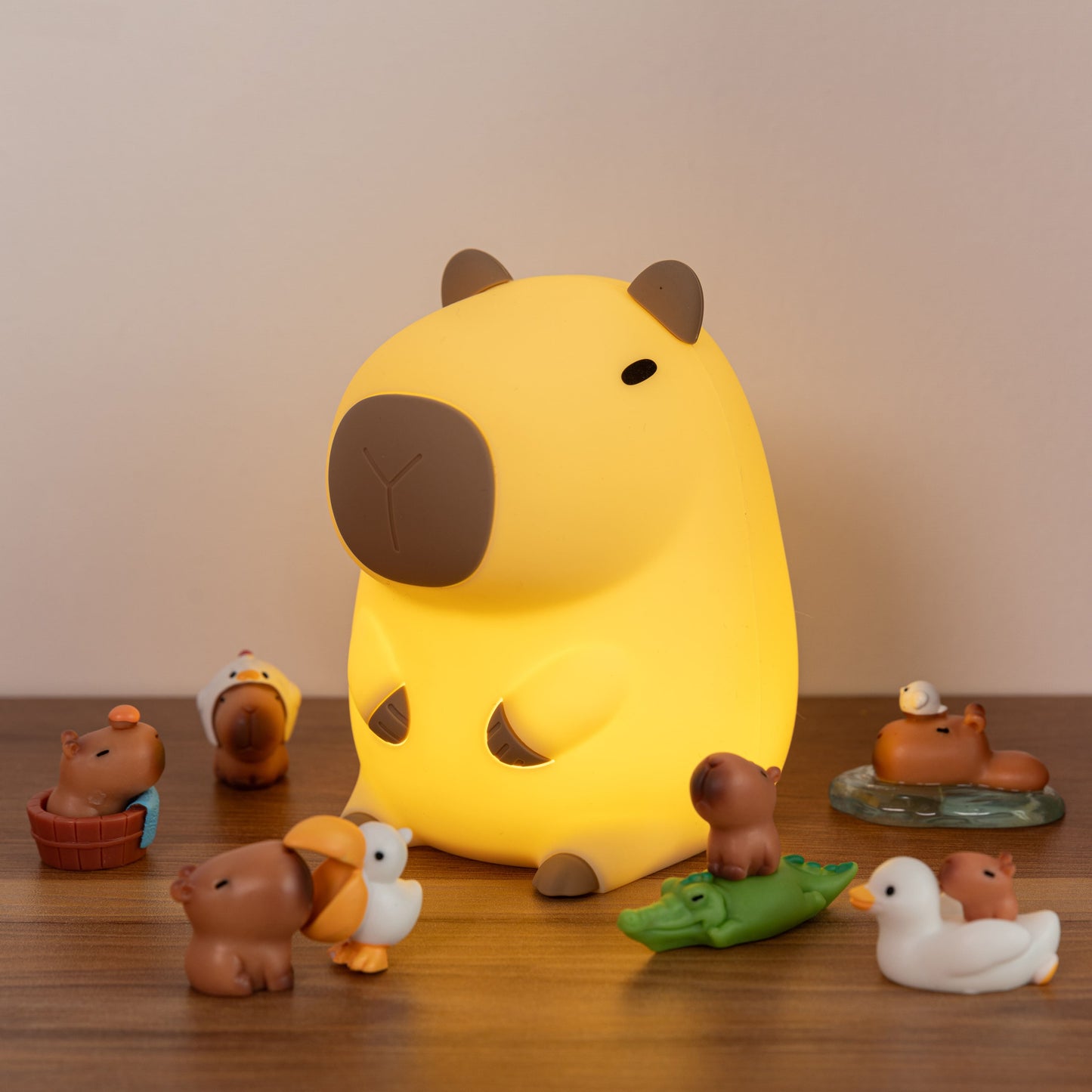 Cute Plush Capybara Soft Night Lamp for Kids Adults