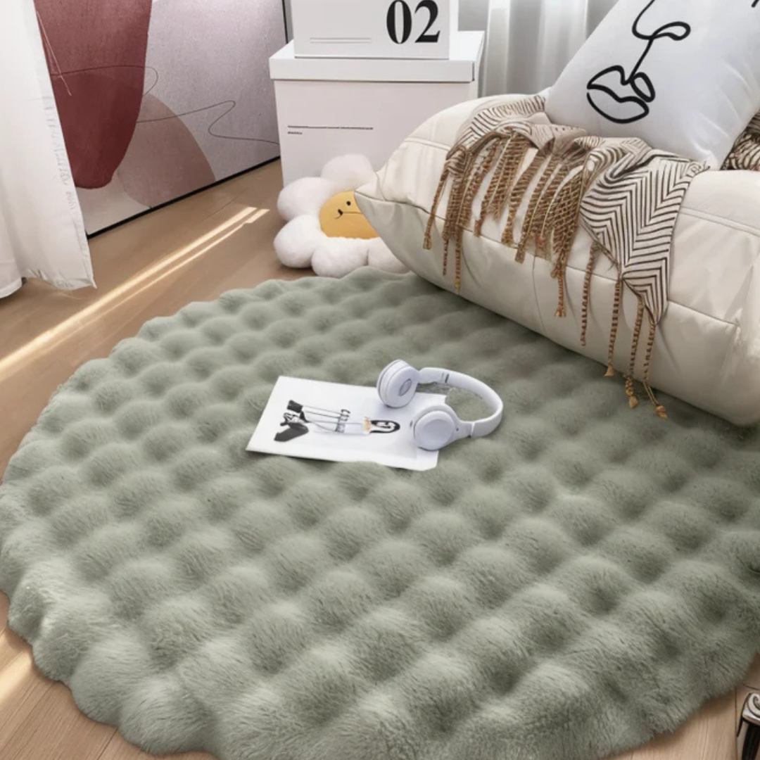 Soft Round Fleece Rug 90x90cm