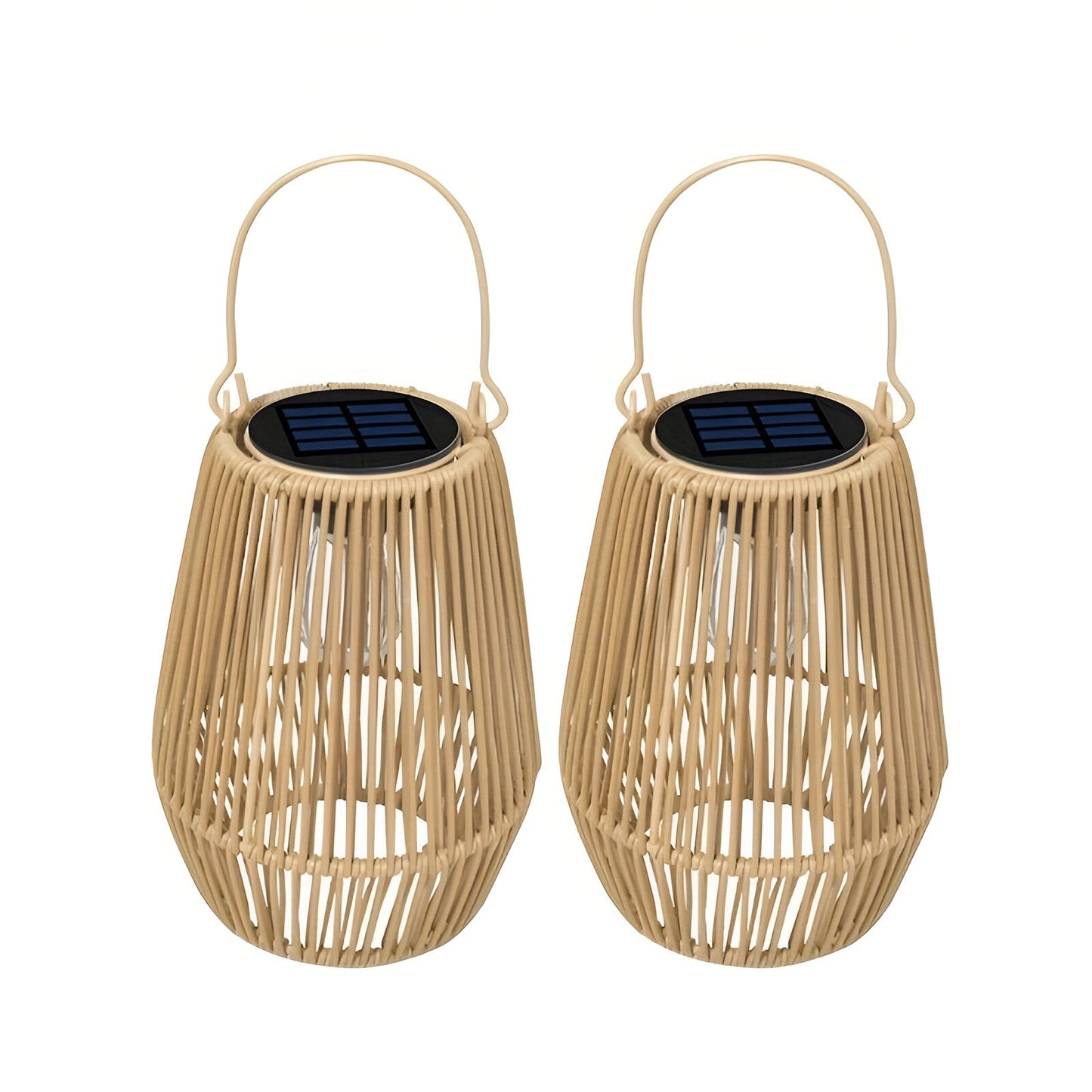 Outdoor Bamboo Solar Powered Lantern Light