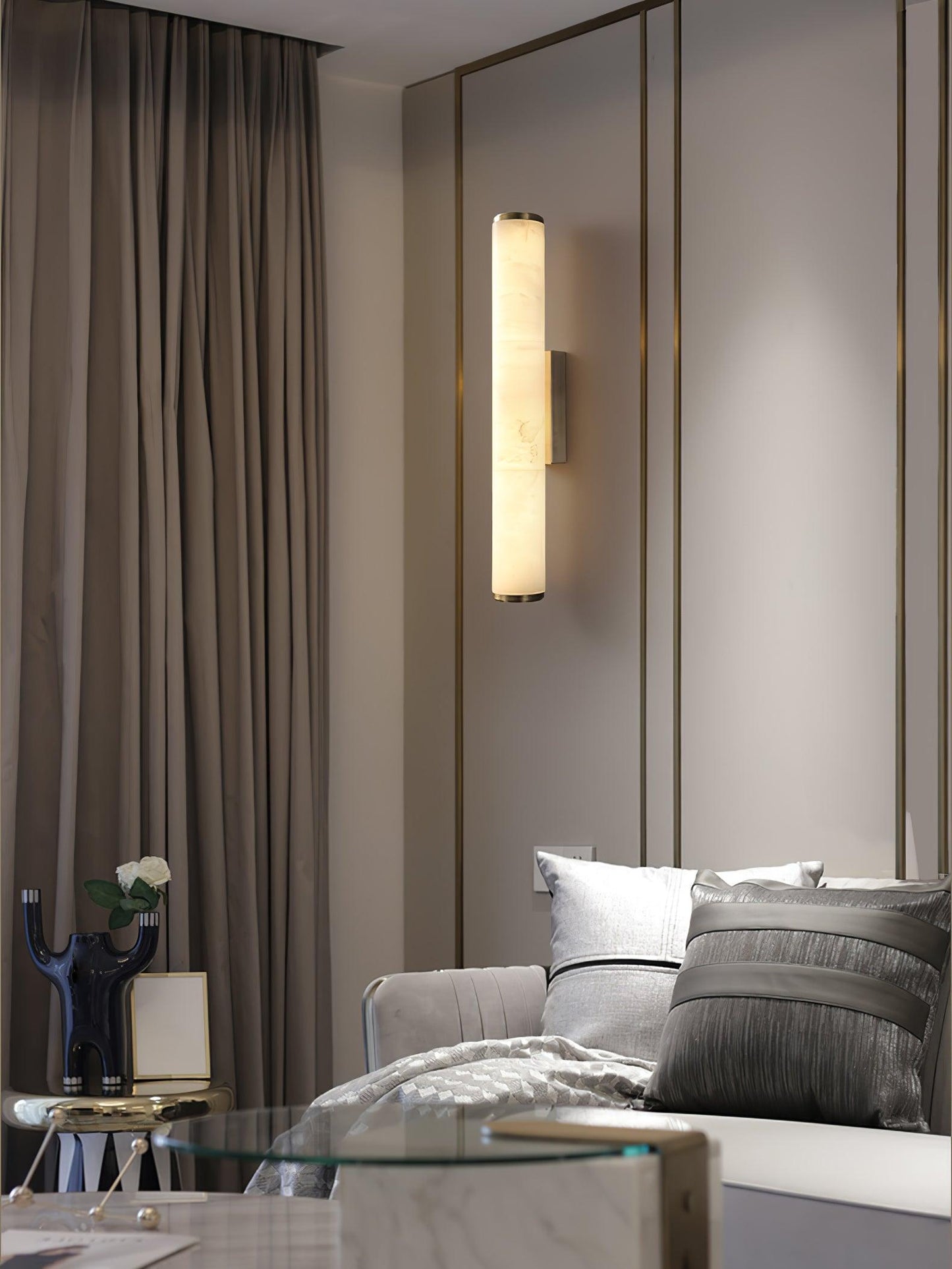 Contemporary White Glass LED Wall Light Fixtures