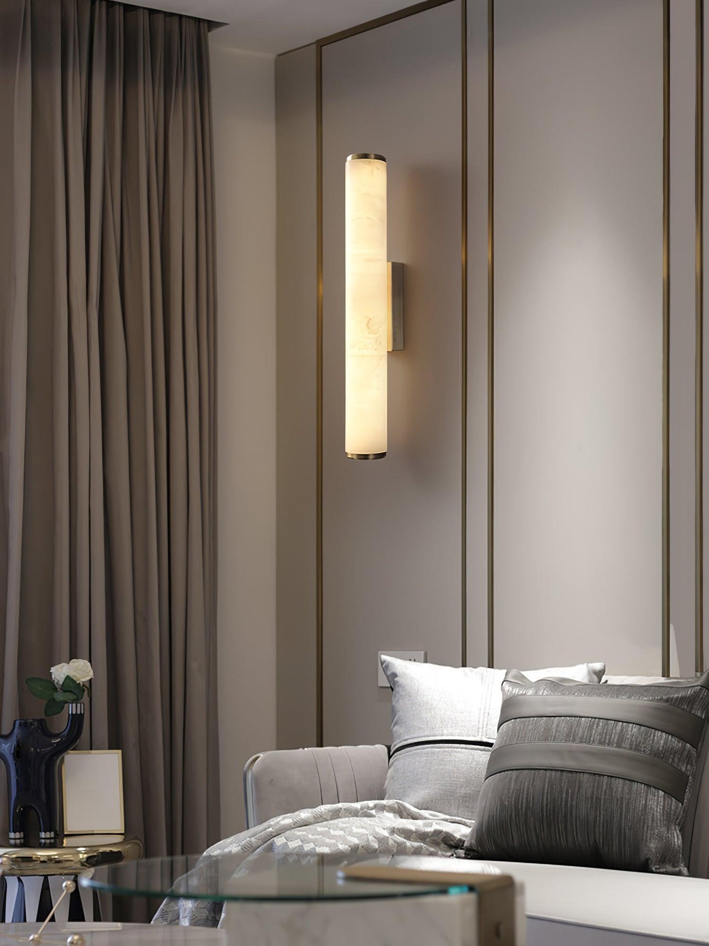 Contemporary White Glass LED Wall Light Fixtures