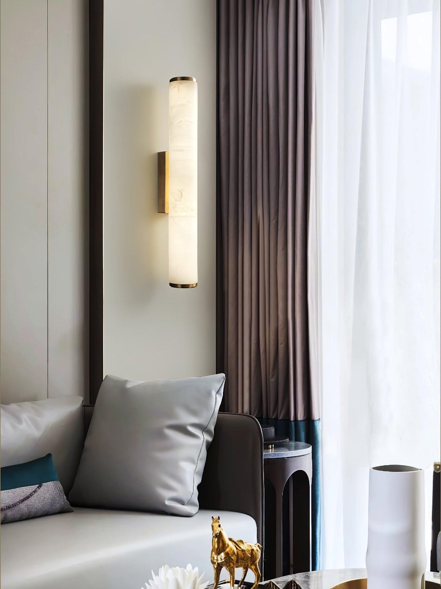 Contemporary White Glass LED Wall Light Fixtures